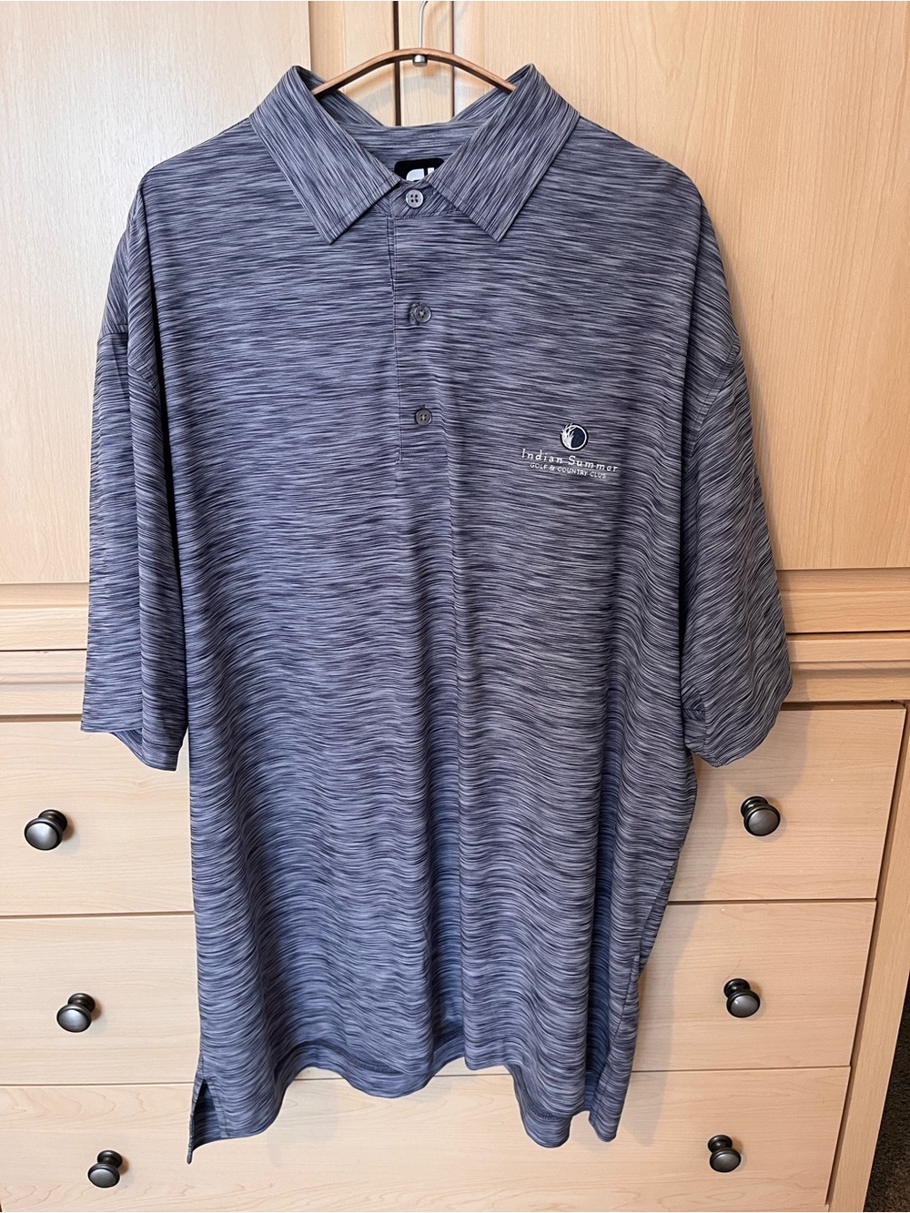 Foot Joy Heathered Dark Blue/Gray Performance Polo, XXL
